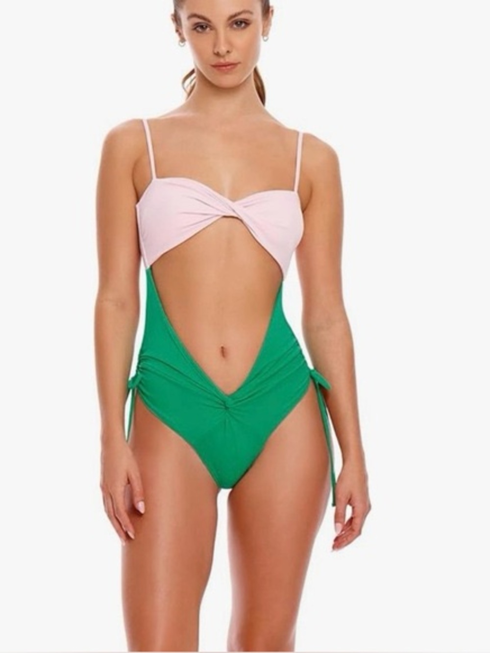 NWT Agua Bendita Nyssa Java One Piece Swimsuit Size Large